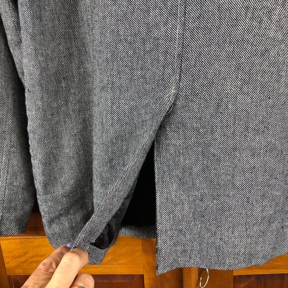 Dialogue Herringbone Linen Blend Oversized Jacket/Shacket Career Office Classic - Picture 4 of 11